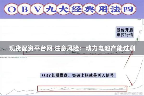 现货配资平台网 注意风险：动力电池产能过剩