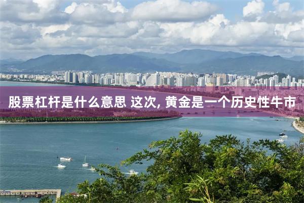 股票杠杆是什么意思 这次, 黄金是一个历史性牛市