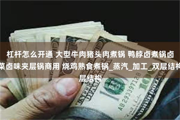 杠杆怎么开通 大型牛肉猪头肉煮锅 鸭脖卤煮锅卤菜卤味夹层锅商用 烧鸡熟食煮锅_蒸汽_加工_双层结构