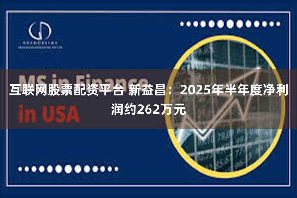 互联网股票配资平台 新益昌：2025年半年度净利润约262万元